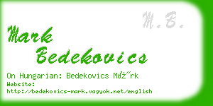 mark bedekovics business card